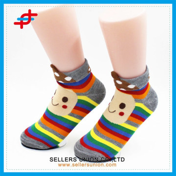 3D kids carton cute baby face sock